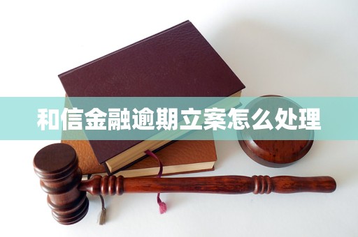 和信金融逾期立案怎么处理