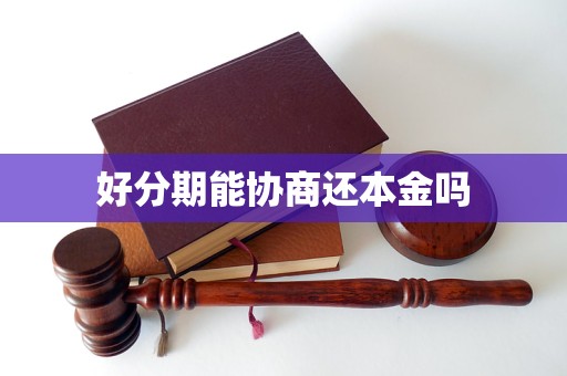 好分期能协商还本金吗