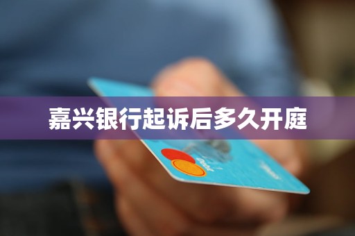嘉兴银行起诉后多久开庭