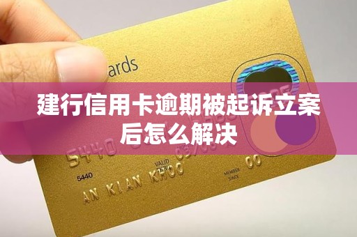 建行信用卡逾期被起诉立案后怎么解决