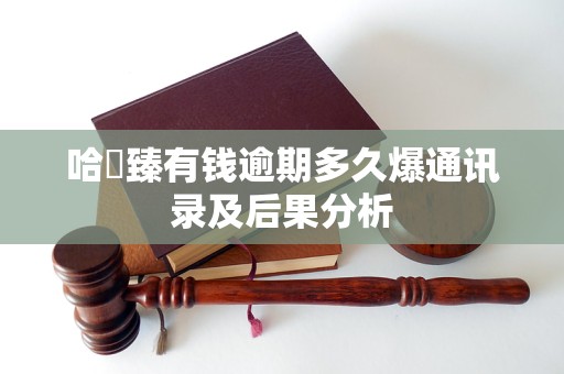 哈啰臻有钱逾期多久爆通讯录及后果分析