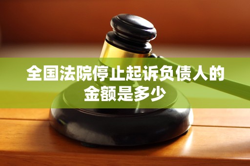 全国法院停止起诉负债人的金额是多少