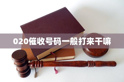020催收号码一般打来干嘛