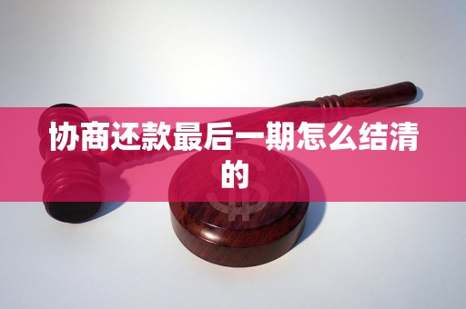 协商还款最后一期怎么结清的