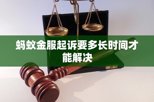 蚂蚁金服起诉要多长时间才能解决