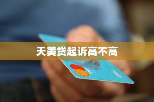 天美贷起诉高不高