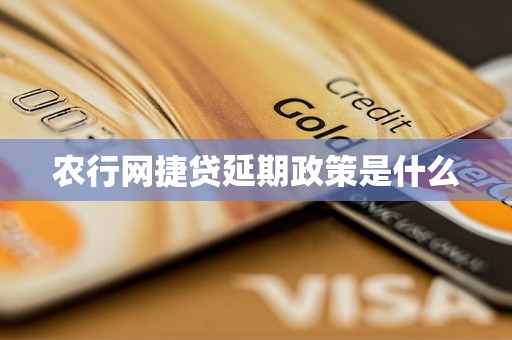 农行网捷贷延期政策是什么