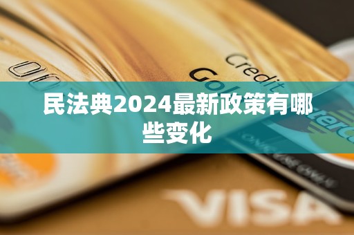 民法典2024最新政策有哪些变化