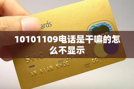 10101109电话是干嘛的怎么不显示