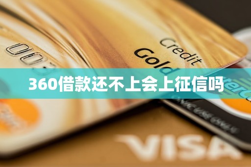 360借款还不上会上征信吗