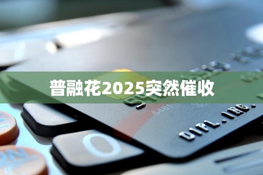 普融花2025突然催收