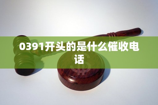 0391开头的是什么催收电话