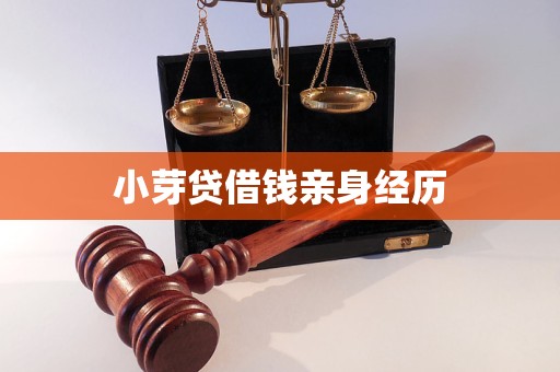 小芽贷借钱亲身经历