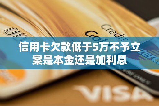 信用卡欠款低于5万不予立案是本金还是加利息