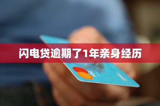 闪电贷逾期了1年亲身经历