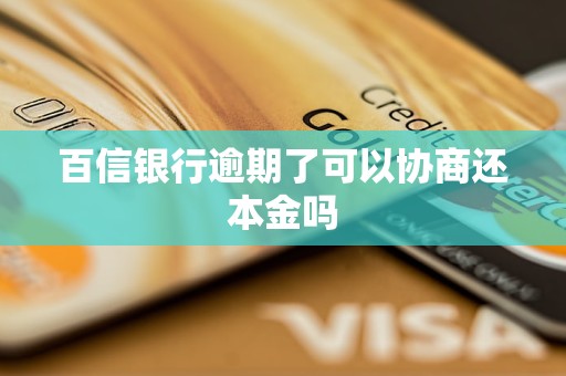 百信银行逾期了可以协商还本金吗