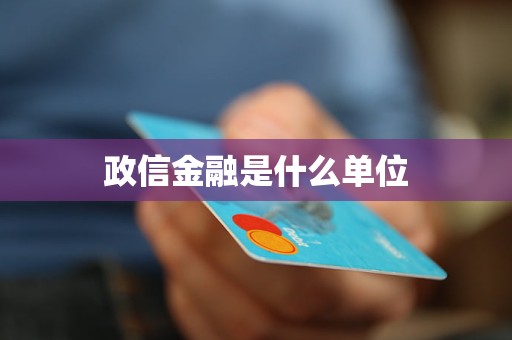 政信金融是什么单位