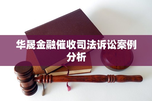 华晟金融催收司法诉讼案例分析