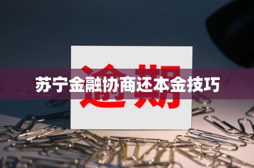 苏宁金融协商还本金技巧