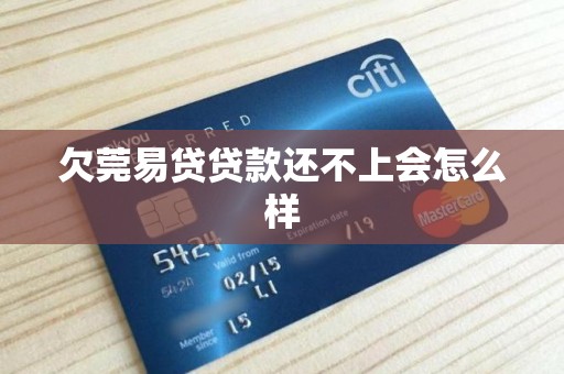 欠莞易贷贷款还不上会怎么样