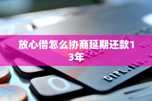 放心借怎么协商延期还款13年