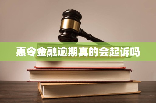 惠令金融逾期真的会起诉吗