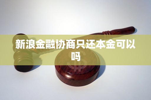 新浪金融协商只还本金可以吗